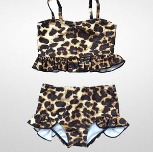 Leopard print swim suit